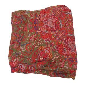 Ralph Lauren Home Galahad TWIN Fitted Sheet Red Multicolor Paisley Scroll Cotton